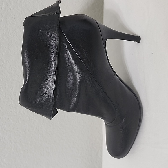 Coach Bethie Black Nappa Leather Ankle High Heel Boots Size 6 - Picture 13 of 14